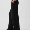 Pantalones de gasa de algodón con dobladillo abierto