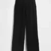 Pantalones de gasa de algodón con dobladillo abierto