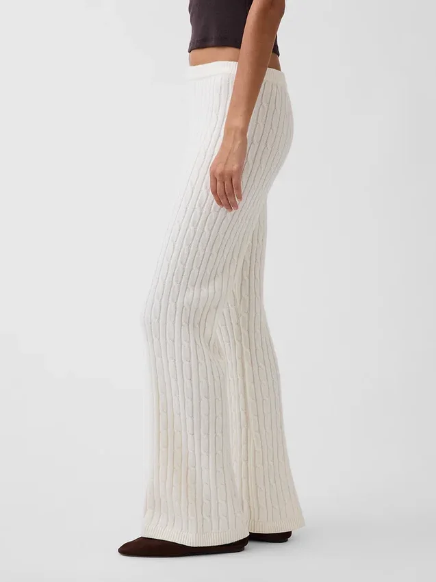 Pantalones de jersé con diseño de trenzado CashSoft