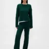 Pantalones de jerséu con tejido trenzado CashSoft