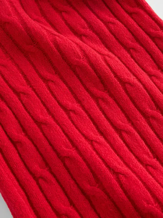 Pantalones de jerséu con tejido trenzado CashSoft