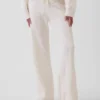 Pantalones de jerséu marrón con punto Shaker de CashSoft