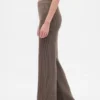 Pantalones de jerséu marrón con punto Shaker de CashSoft