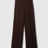 Pantalones de jerséu marrón con punto Shaker de CashSoft