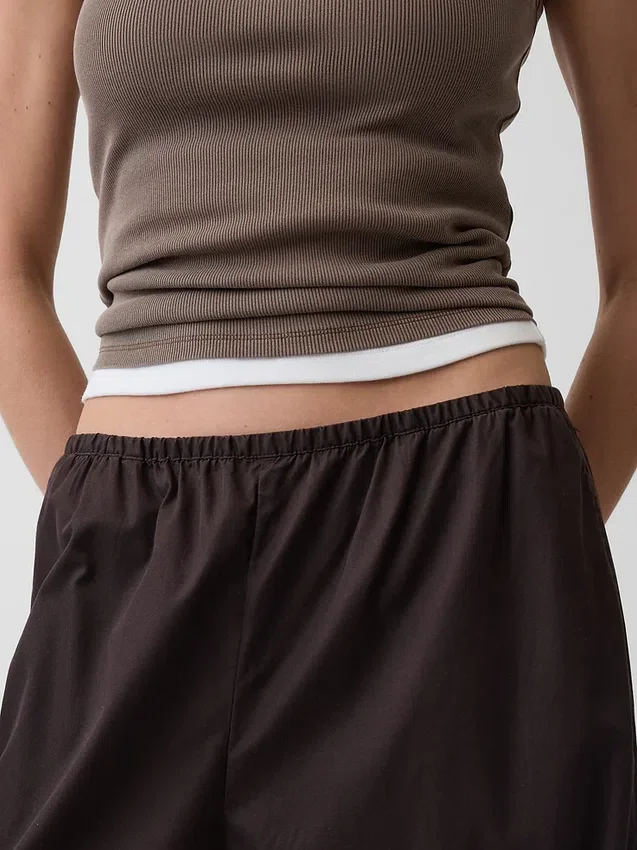 Pantalones de jogging holgados de popelín de algodón orgánico