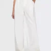 Pantalones de mezcla de lino de talle alto 365