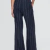 Pantalones de mezcla de lino de talle alto 365