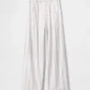 Pantalones de mezcla de lino de talle alto 365