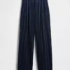 Pantalones de mezcla de lino de talle alto 365