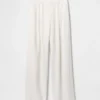 Pantalones de mezcla de lino de talle alto 365