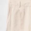 Pantalones de mezcla de lino de talle bajo 365