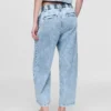 Pantalones de mezclilla de talle alto ultrasuaves con pliegues hasta el tobillo 365