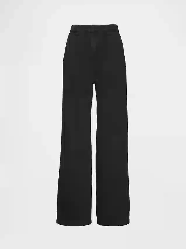 Pantalones de mezclilla plisados ultrasuaves de talle alto 365