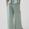 Pantalones de pierna ancha de gasa de algodón para niños