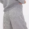 Pantalones de pierna ancha de mezcla de lino y algodón
