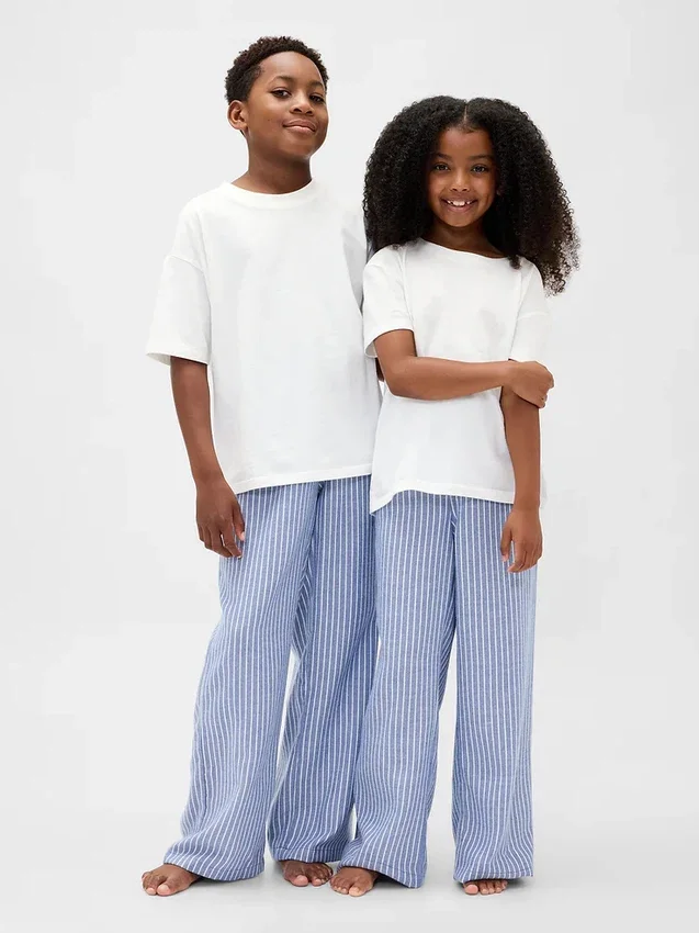 Pantalones de pijama de franela reciclada para niños