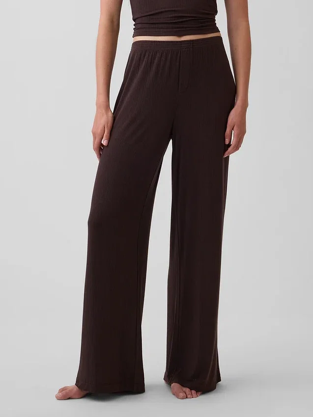 Pantalones de pijama de modal acanalado ultra suave