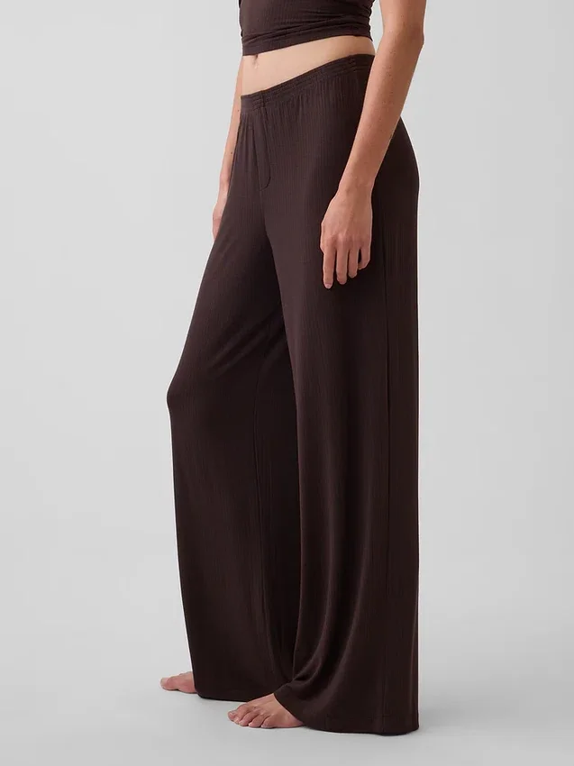 Pantalones de pijama de modal acanalado ultra suave