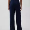 Pantalones de pijama de pierna ancha con costuras en mini