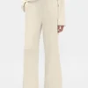 Pantalones de pijama de pierna ancha con tejido tipo waffle