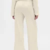 Pantalones de pijama de pierna ancha con tejido tipo waffle
