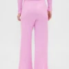 Pantalones de pijama de pierna ancha con tejido tipo waffle