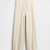 Pantalones de pijama de pierna ancha con tejido tipo waffle