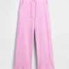 Pantalones de pijama de pierna ancha con tejido tipo waffle