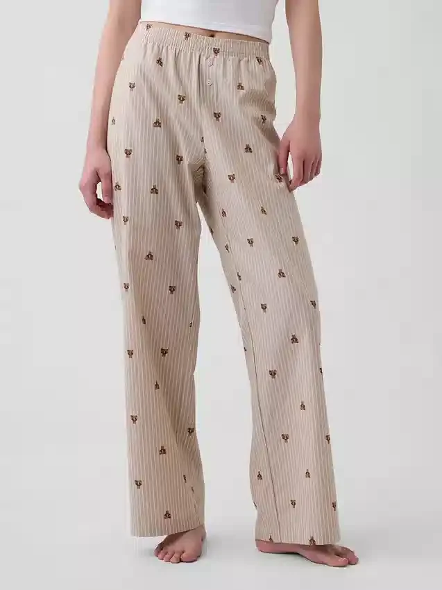 Pantalones de pijama de popelín