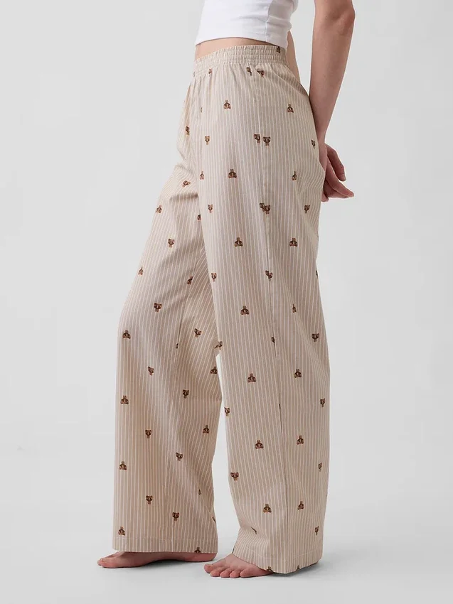 Pantalones de pijama de popelín
