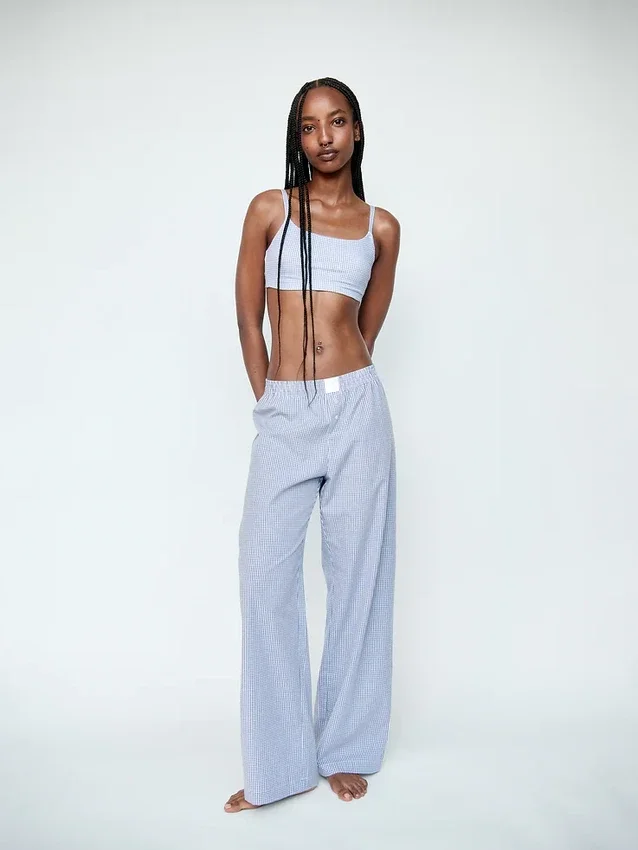 Pantalones de pijama de popelín