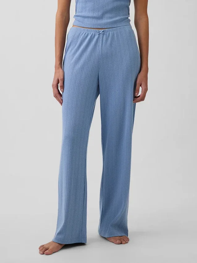 Pantalones de pijama de punto pointelle