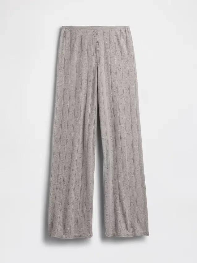Pantalones de pijama ligeros CashSoft con diseño de corazones en punto Pointelle