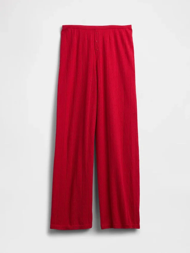 Pantalones de pijama ligeros CashSoft con diseño de corazones en punto Pointelle