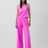 Pantalones de punto de pierna ancha