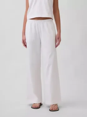 Pantalones de punto de pierna ancha
