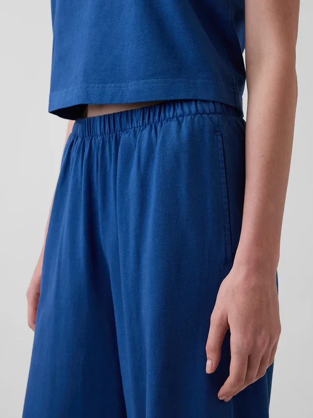 Pantalones de punto de pierna ancha