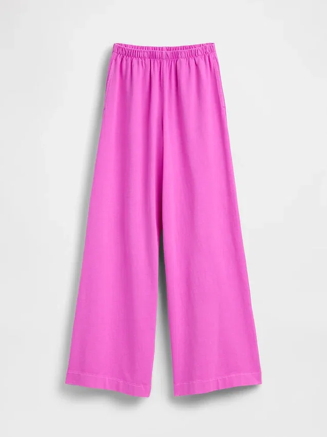 Pantalones de punto de pierna ancha