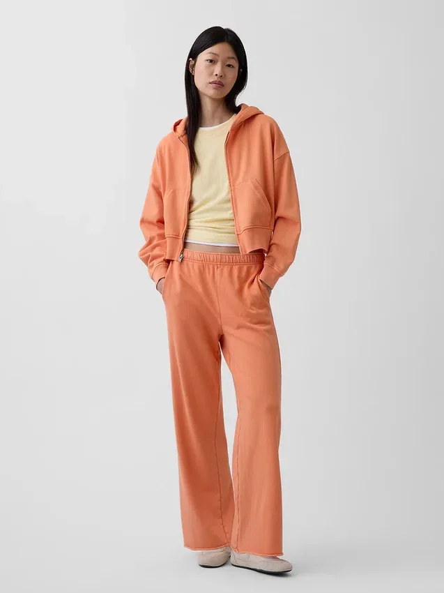 Pantalones de sudadera de felpa suave Vintagesoft de pierna ancha