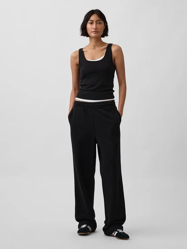 Pantalones de sudadera holgados de peso pesado para adultos