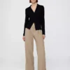 Pantalones de tiro bajo con pliegues y pierna ancha 365