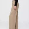 Pantalones de tiro bajo con pliegues y pierna ancha 365