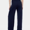 Pantalones de tiro bajo con pliegues y pierna ancha 365
