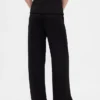 Pantalones de tiro bajo con pliegues y pierna ancha 365