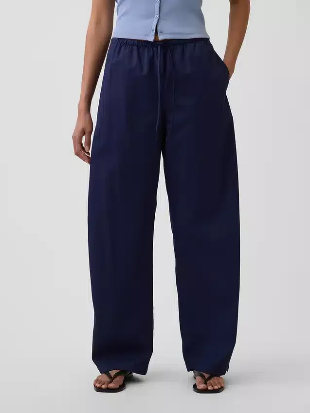 Pantalones Easy Barrel de popelín