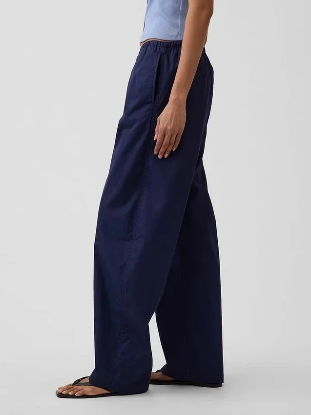 Pantalones Easy Barrel de popelín