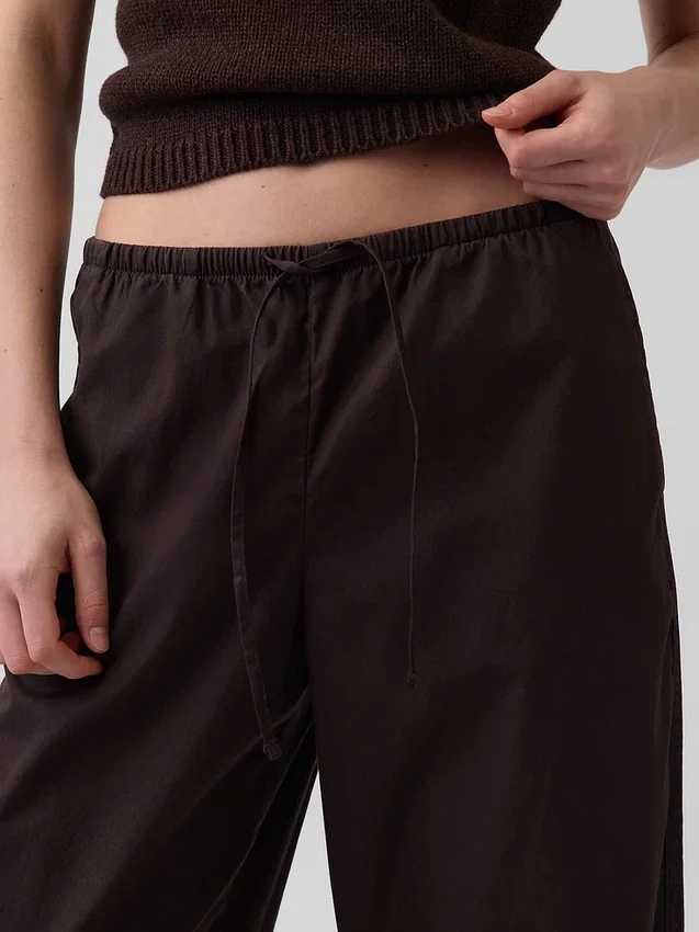 Pantalones Easy Barrel de popelín