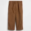 Pantalones holgados de carpintero con doble refuerzo en las rodillas para niños pequeños, sin cremallera