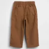 Pantalones holgados de carpintero con doble refuerzo en las rodillas para niños pequeños, sin cremallera