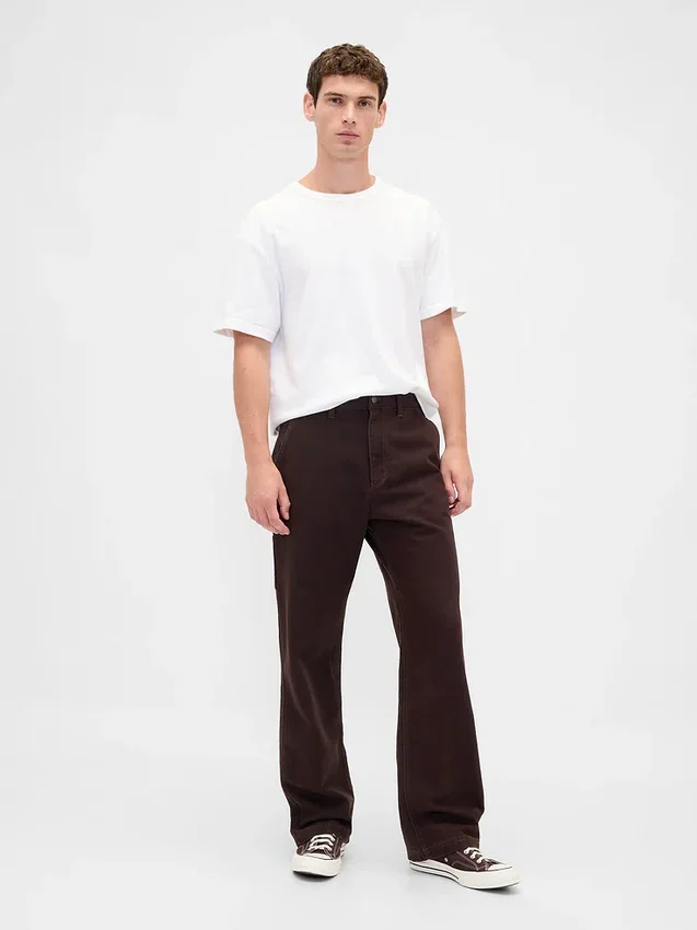Pantalones holgados de carpintero de lona estilo años 90